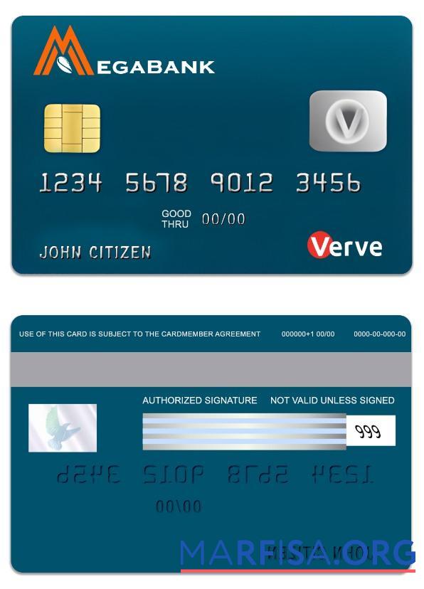Downloadable Gambia MegaBank Verve card example